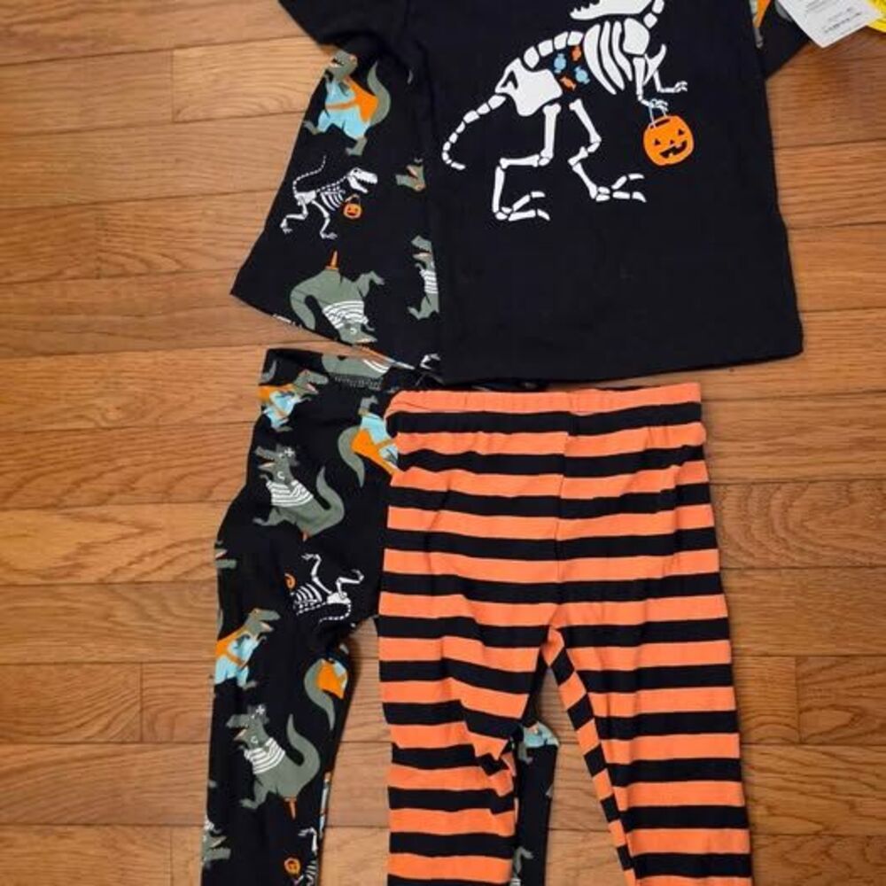 Toddler 3T Halloween Dinosaur 4-Piece Pajama Set